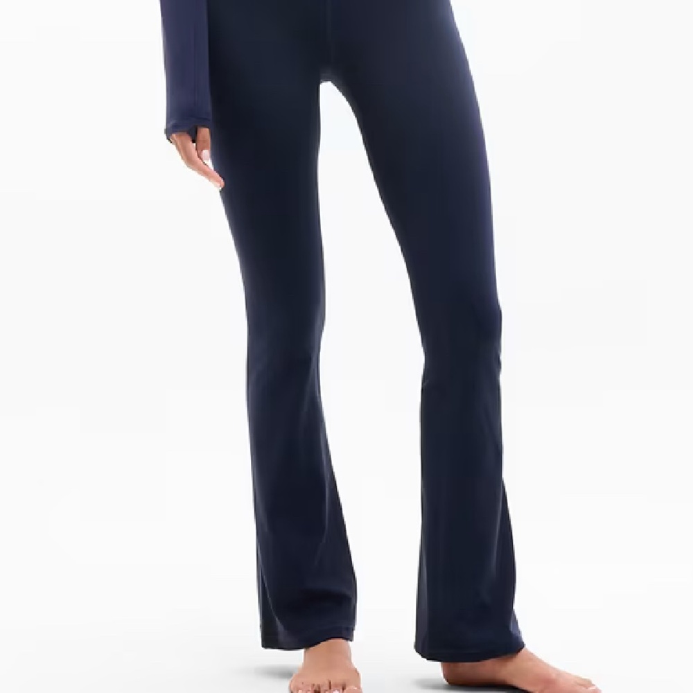 Athleta Elation Ultra High Rise Flare Pant | Navy | Large Tall | EUC